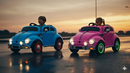 Carro Carrinho Fusca Elétrico Motorizado 12V Azul Veículo Para Crianças - Unitoys