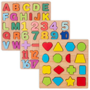 Kit 2 Tabuleiros Educativo Pedagógico Alfabeto Letras e Números Formas Geométricas Sortidos