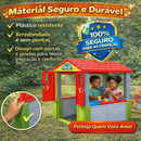 Casinha Infantil Grande com Porta e Janelas | Brinquedo Educativo Criança | Fácil Montagem | Mini Casa Fantasia