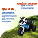 Mini Moto Elétrica Infantil Motinha Triciclo com Luz e Som Bateria Recarregável Até 50kg