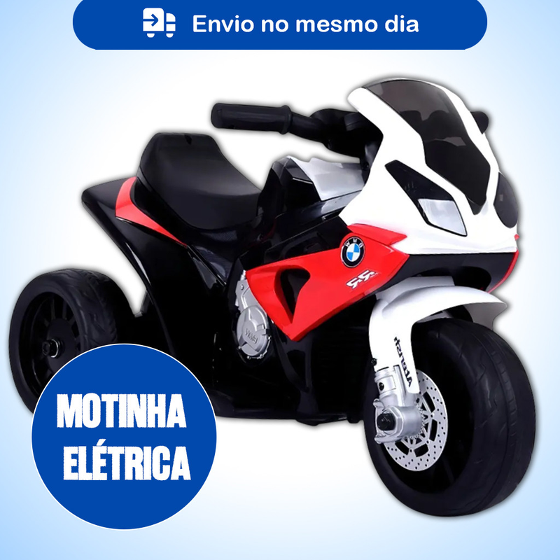 Mini Moto Elétrica Infantil Motinha Triciclo com Luz e Som Bateria Recarregável Até 50kg