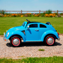 Carro Carrinho Fusca Elétrico Motorizado 12V Azul Veículo Para Crianças - Unitoys
