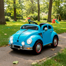 Carro Carrinho Fusca Elétrico Motorizado 12V Azul Veículo Para Crianças - Unitoys