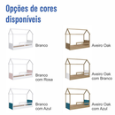 Cama Infantil Montessoriana Casinha Menino Menina Solteiro com Proteção Lateral Aveiro
